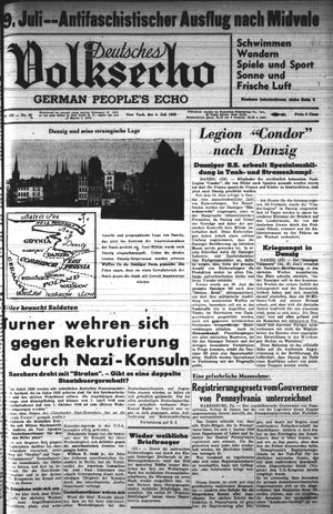 Deutsches Volksecho vom 08.07.1939