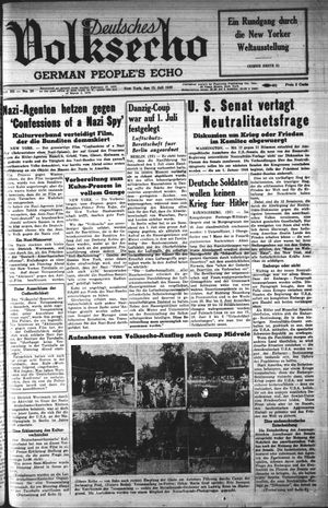 Deutsches Volksecho vom 15.07.1939