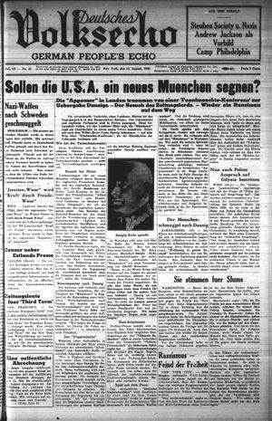 Deutsches Volksecho vom 12.08.1939