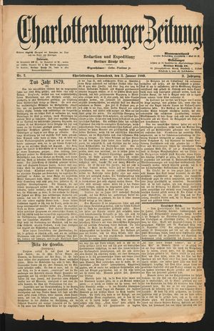 Charlottenburger Zeitung vom 03.01.1880