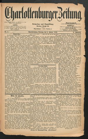 Charlottenburger Zeitung on Jan 4, 1880