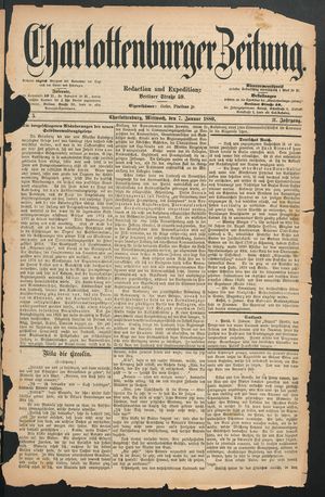 Charlottenburger Zeitung vom 07.01.1880