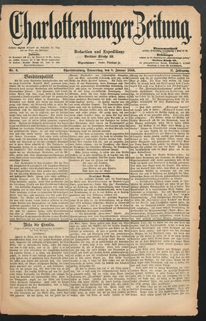Charlottenburger Zeitung vom 08.01.1880