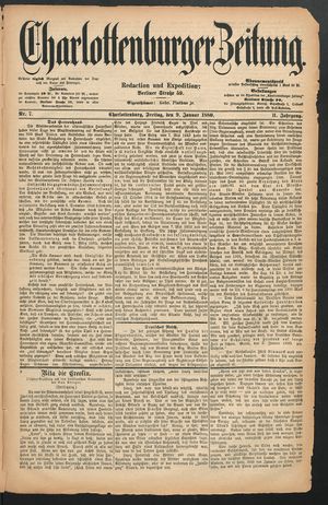 Charlottenburger Zeitung vom 09.01.1880