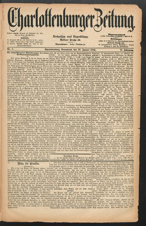 Charlottenburger Zeitung on Jan 10, 1880