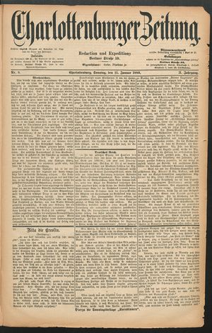 Charlottenburger Zeitung vom 11.01.1880