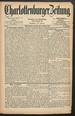 Charlottenburger Zeitung vom 13.01.1880