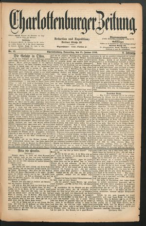 Charlottenburger Zeitung vom 15.01.1880