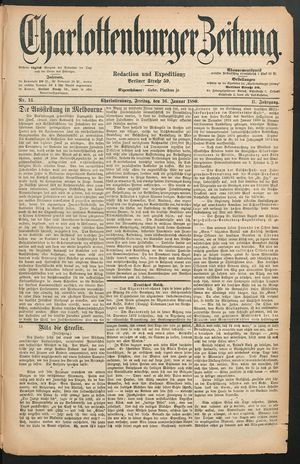 Charlottenburger Zeitung vom 16.01.1880