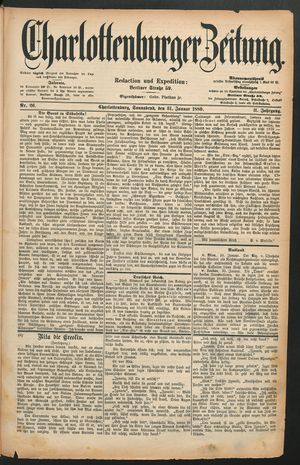 Charlottenburger Zeitung on Jan 31, 1880
