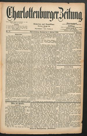 Charlottenburger Zeitung vom 01.02.1880