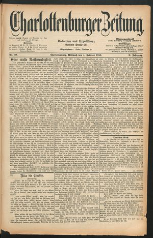 Charlottenburger Zeitung vom 04.02.1880
