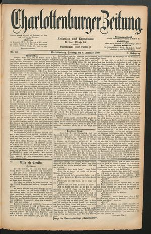 Charlottenburger Zeitung vom 08.02.1880