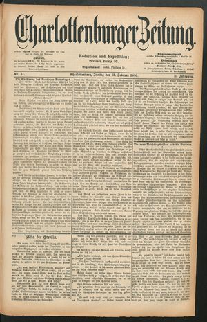 Charlottenburger Zeitung vom 13.02.1880