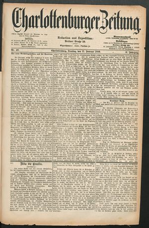 Charlottenburger Zeitung vom 17.02.1880
