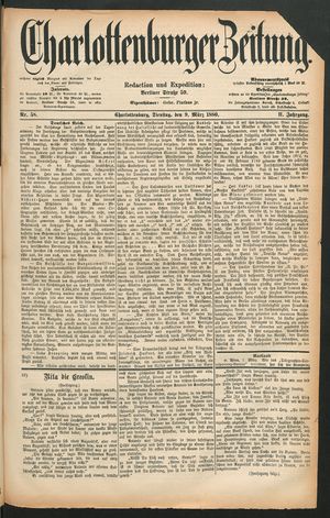 Charlottenburger Zeitung vom 09.03.1880