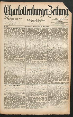 Charlottenburger Zeitung vom 10.03.1880