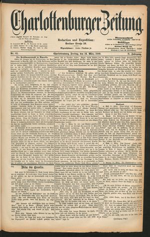 Charlottenburger Zeitung vom 12.03.1880