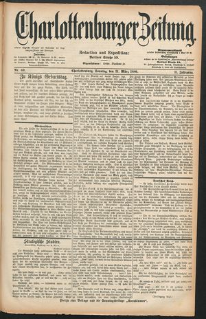 Charlottenburger Zeitung vom 21.03.1880