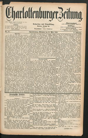 Charlottenburger Zeitung vom 30.03.1880