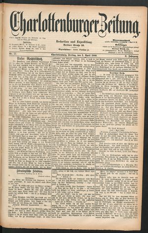 Charlottenburger Zeitung vom 02.04.1880