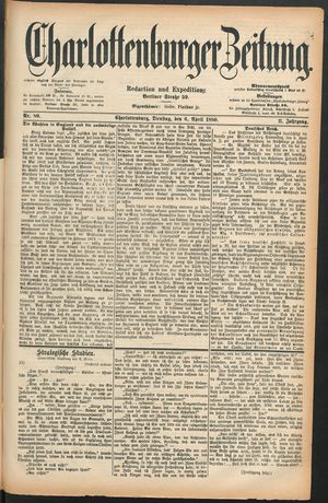 Charlottenburger Zeitung vom 06.04.1880