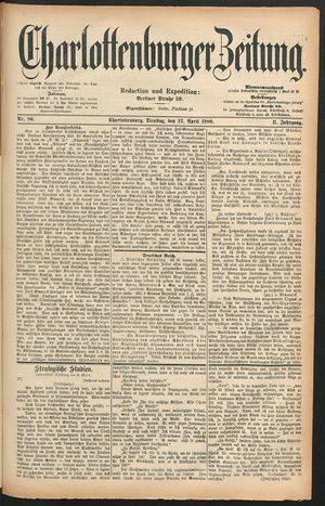 Charlottenburger Zeitung vom 13.04.1880