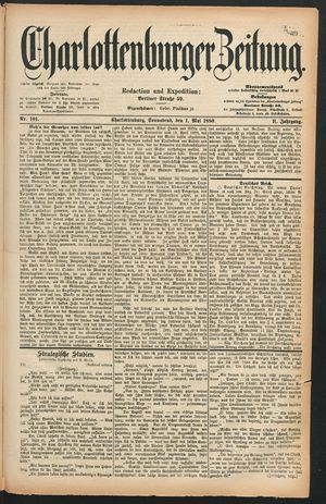 Charlottenburger Zeitung on May 1, 1880