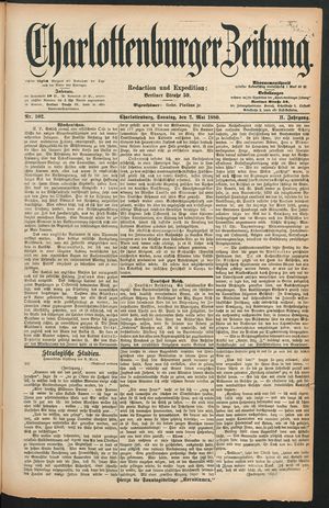 Charlottenburger Zeitung vom 02.05.1880