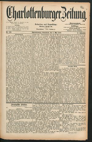 Charlottenburger Zeitung on May 8, 1880