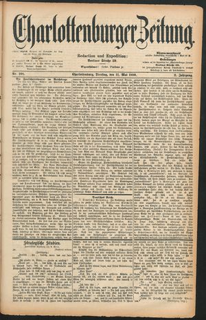 Charlottenburger Zeitung vom 11.05.1880