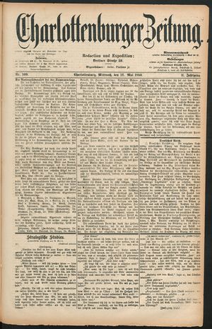 Charlottenburger Zeitung vom 12.05.1880