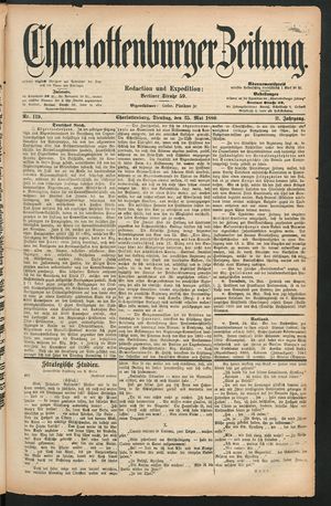 Charlottenburger Zeitung vom 25.05.1880