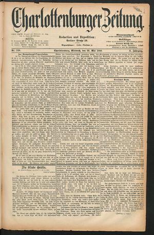 Charlottenburger Zeitung vom 26.05.1880