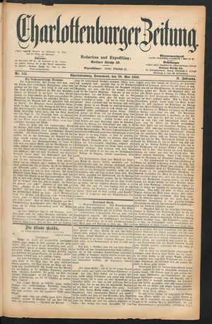 Charlottenburger Zeitung vom 29.05.1880