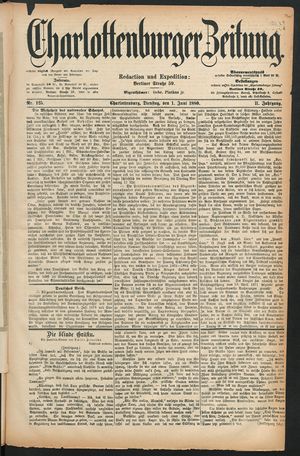 Charlottenburger Zeitung vom 01.06.1880