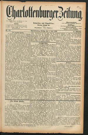 Charlottenburger Zeitung vom 04.06.1880