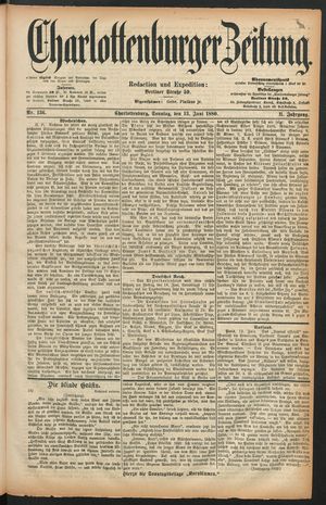 Charlottenburger Zeitung vom 13.06.1880