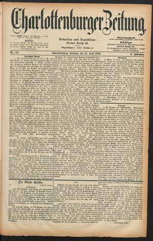 Charlottenburger Zeitung vom 15.06.1880