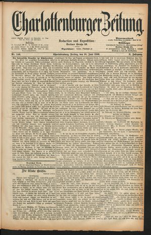 Charlottenburger Zeitung vom 18.06.1880