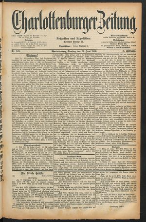 Charlottenburger Zeitung vom 29.06.1880