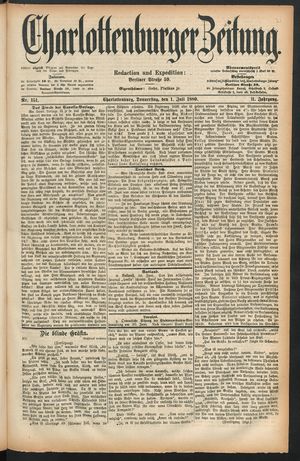 Charlottenburger Zeitung vom 01.07.1880