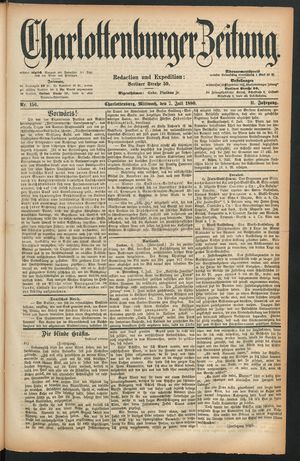 Charlottenburger Zeitung vom 07.07.1880
