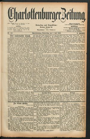 Charlottenburger Zeitung vom 08.07.1880