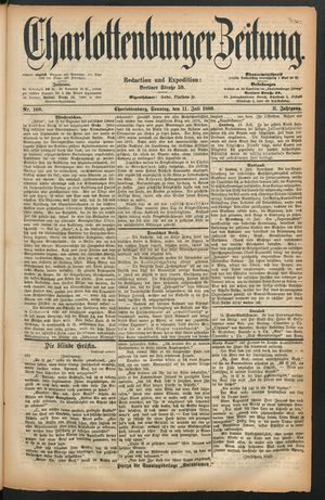 Charlottenburger Zeitung vom 11.07.1880