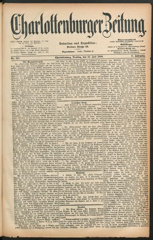 Charlottenburger Zeitung vom 13.07.1880