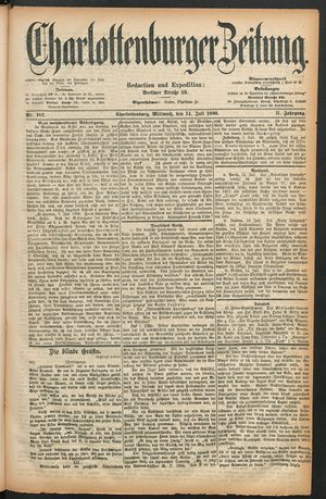 Charlottenburger Zeitung vom 14.07.1880