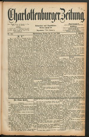 Charlottenburger Zeitung vom 16.07.1880