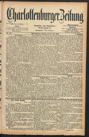 Charlottenburger Zeitung vom 20.07.1880