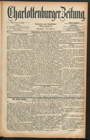 Charlottenburger Zeitung vom 24.07.1880